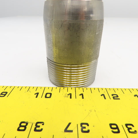 1-1/2" NPT x 1-1/2" Spiral Wound Composite Hose Barb Stainless Steel 5-1/2" OAL