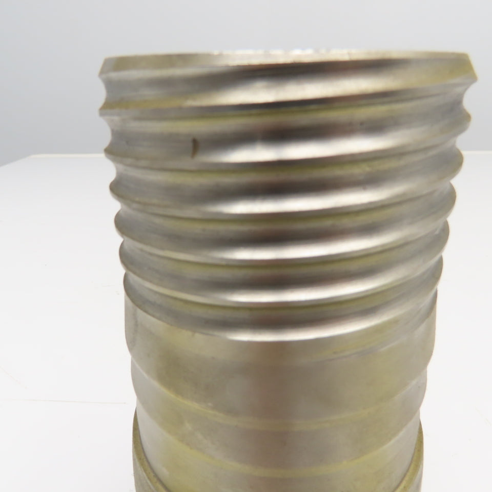 3" NPT x 3" Spiral Wound Composite Hose Barb Stainless Steel 7-1/4" OAL