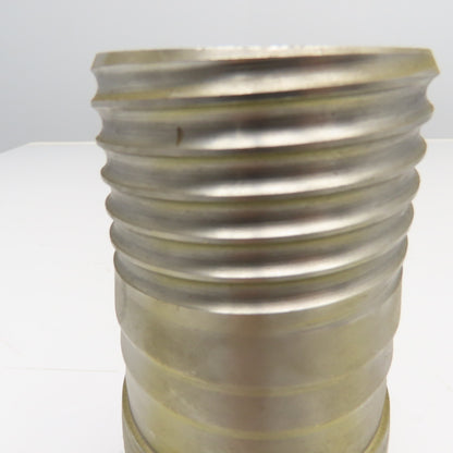 3" NPT x 3" Spiral Wound Composite Hose Barb Stainless Steel 7-1/4" OAL