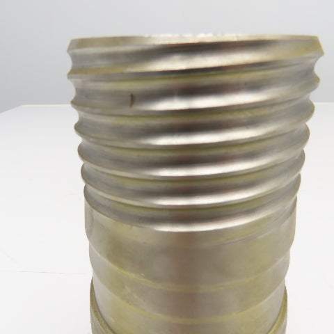 3" NPT x 3" Spiral Wound Composite Hose Barb Stainless Steel 7-1/4" OAL