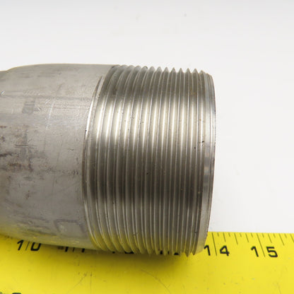 3" NPT x 3" Spiral Wound Composite Hose Barb Stainless Steel 7-1/4" OAL