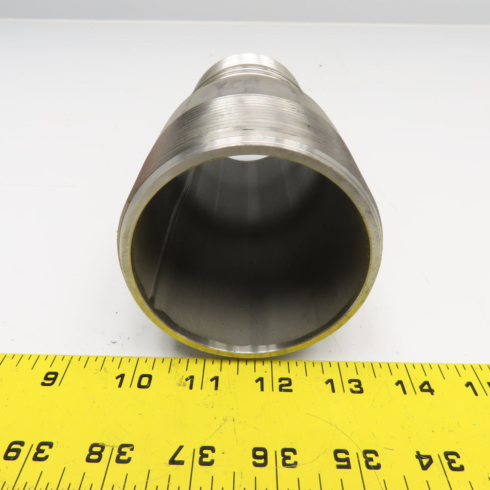 3" NPT x 3" Spiral Wound Composite Hose Barb Stainless Steel 7-1/4" OAL