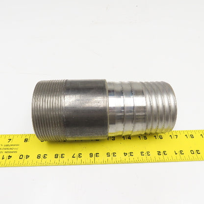 3" NPT x 3" Spiral Wound Composite Hose Barb Carbon Steel 7-1/4" OAL
