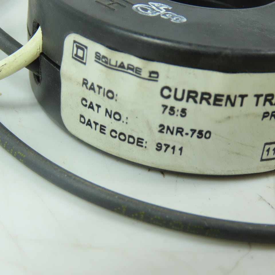 Square D 2NR-750 Current Transformer 75:5 1-1/8 600V