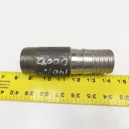1-1/2" NPT x 1-1/2" Spiral Wound Composite Hose Barb Carbon Steel 5-1/2" OAL