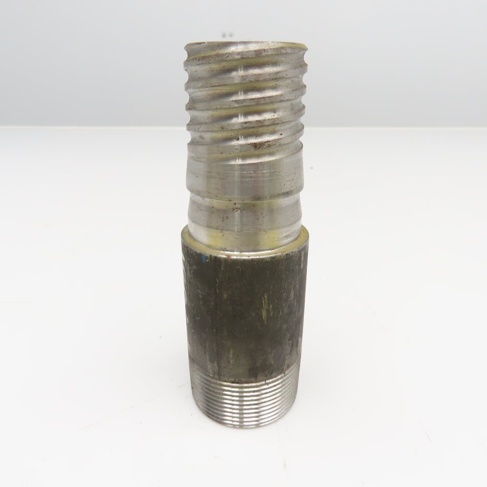 1-1/2" NPT x 1-1/2" Spiral Wound Composite Hose Barb Carbon Steel 5-1/2" OAL