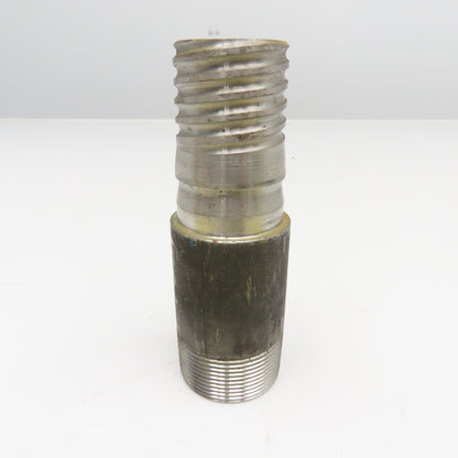 1-1/2" NPT x 1-1/2" Spiral Wound Composite Hose Barb Carbon Steel 5-1/2" OAL