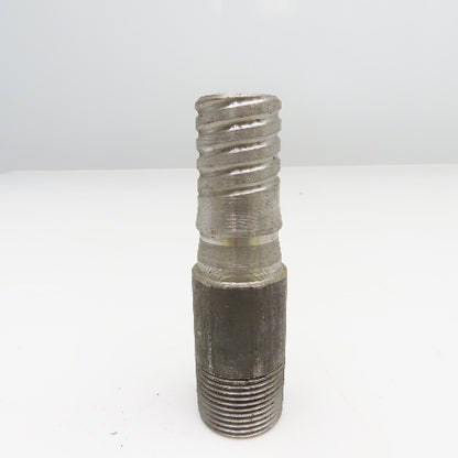 1" NPT x 1" Spiral Wound Composite Hose Barb Carbon Steel 4-1/2" OAL