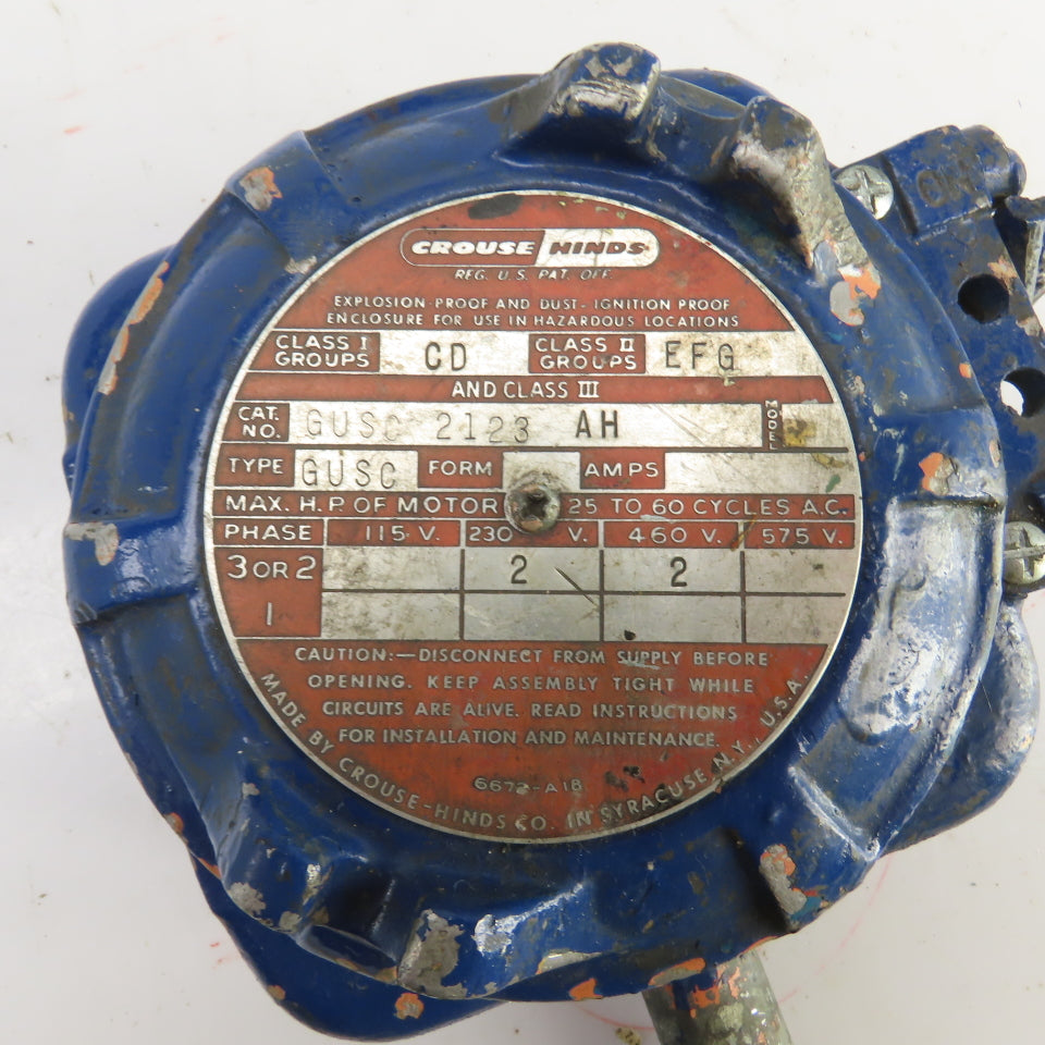 Crouse Hinds GUSC-2123-AH GUSC Explosion Proof 2-Position Snap Switch 230/460V