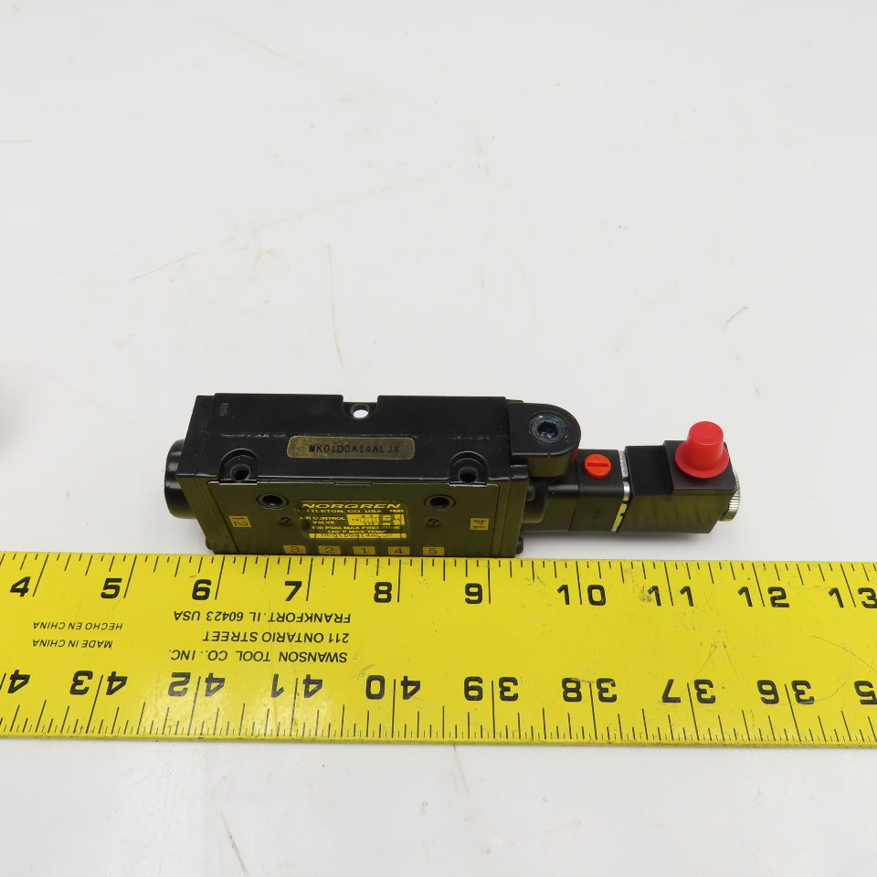 Norgren MK01D0A14ALJX 2 Way Pneumatic Valve Single Solenoid 110V Coil