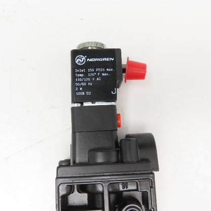 Norgren MK01D0A14ALJX 2 Way Pneumatic Valve Single Solenoid 110V Coil
