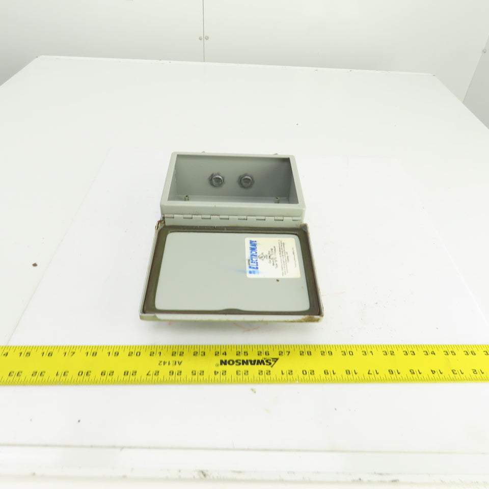 ElectroMate K-1248 8 x 6 x 3-1/2" Wall Mount Electrical Enclosure W/Backplate