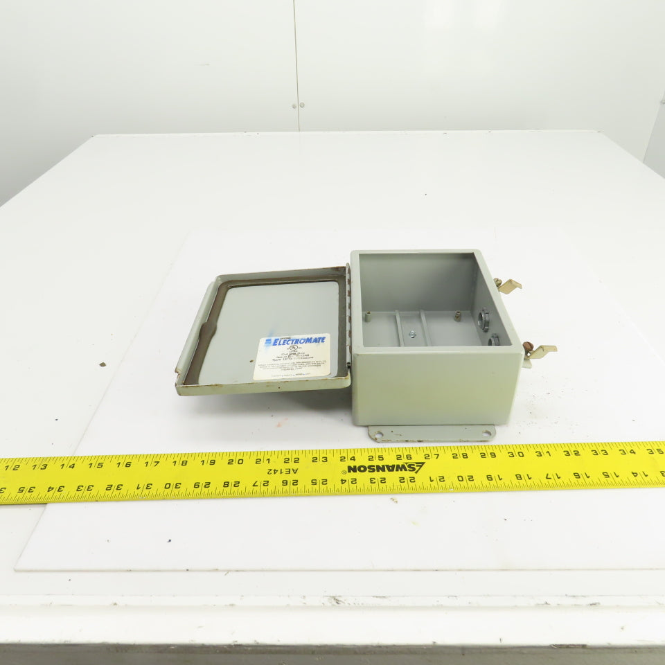 ElectroMate K-1248 8 x 6 x 3-1/2" Wall Mount Electrical Enclosure W/Backplate