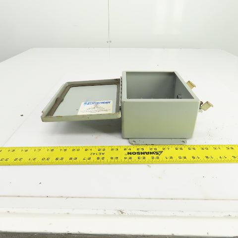 ElectroMate K-1248 8 x 6 x 3-1/2" Wall Mount Electrical Enclosure W/Backplate