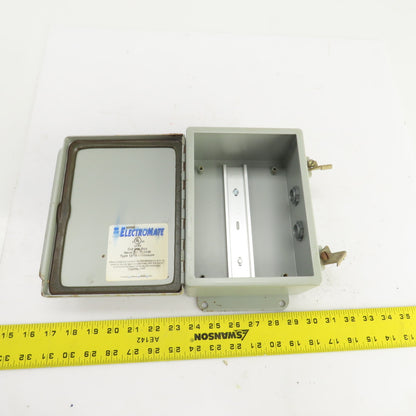 ElectroMate K-1248 8 x 6 x 3-1/2" Wall Mount Electrical Enclosure W/Backplate