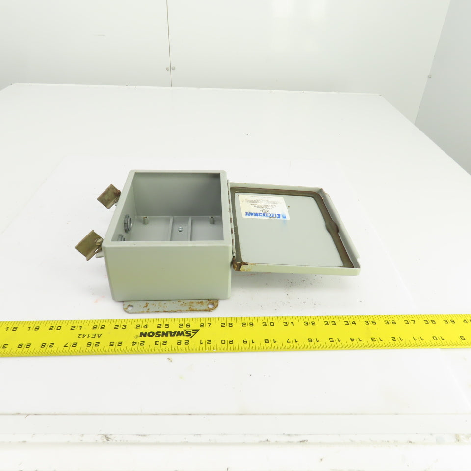 ElectroMate K-1248 8 x 6 x 3-1/2" Wall Mount Electrical Enclosure W/Backplate