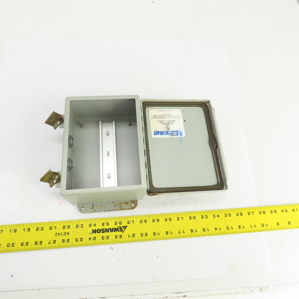 ElectroMate K-1248 8 x 6 x 3-1/2" Wall Mount Electrical Enclosure W/Backplate