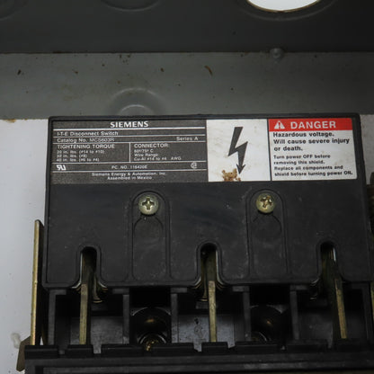 Siemens SCFHE11120 Combination Motor Starter Controller 120V Coil 25HP 600V