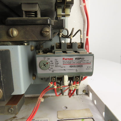 Furnas 125HP Motor Control Center Bucket 480V 3PH 14-3/4 Wx35-1/4H Missing Parts