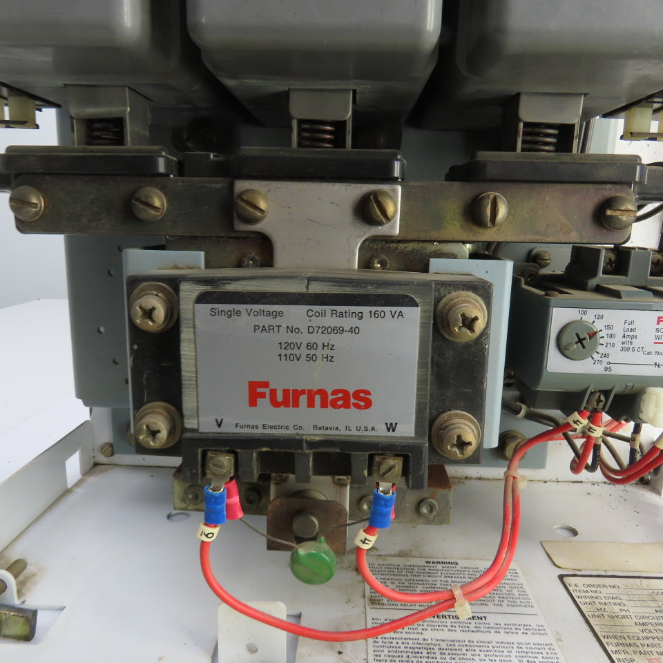 Furnas 125HP Motor Control Center Bucket 480V 3PH 14-3/4 Wx35-1/4H Missing Parts