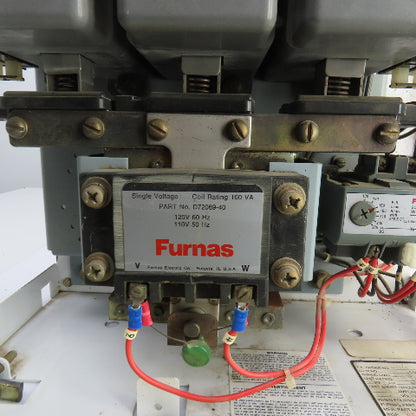 Furnas 125HP Motor Control Center Bucket 480V 3PH 14-3/4 Wx35-1/4H Missing Parts