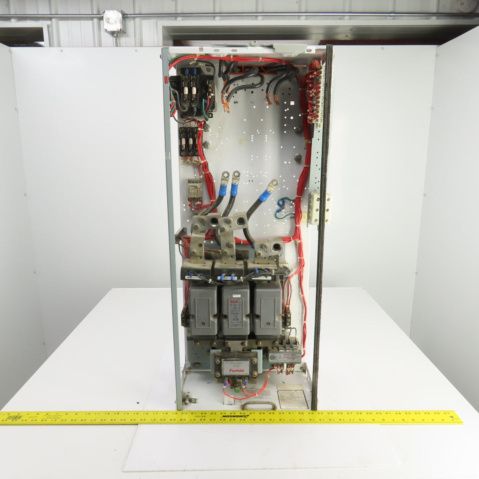 Furnas 125HP Motor Control Center Bucket 480V 3PH 14-3/4 Wx35-1/4H Missing Parts