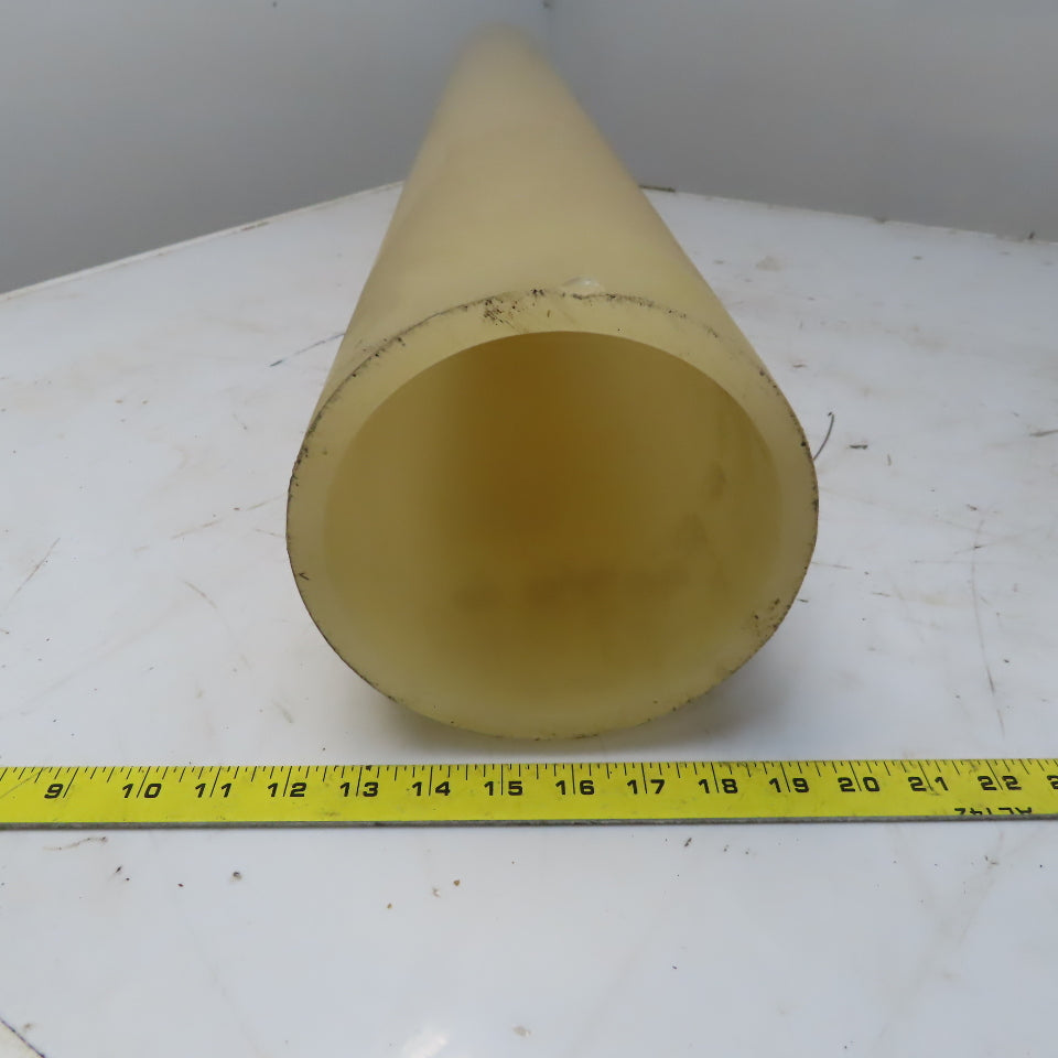 1511mm Long Off-White Natural Nylon Tube 167.5mm  OD x 143.5 ID mm 12mm Wall