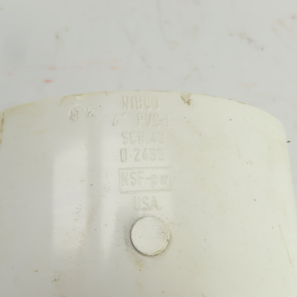 U406-040 4" PVC 90° Degree Elbow Pipe Fitting SCH 40