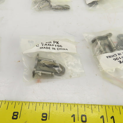 #50 Roller Chain Connecting Link W/Spring Clip Lot Of 6 Sets