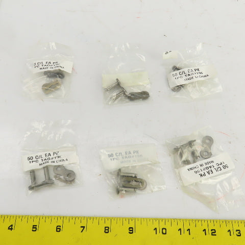 #50 Roller Chain Connecting Link W/Spring Clip Lot Of 6 Sets