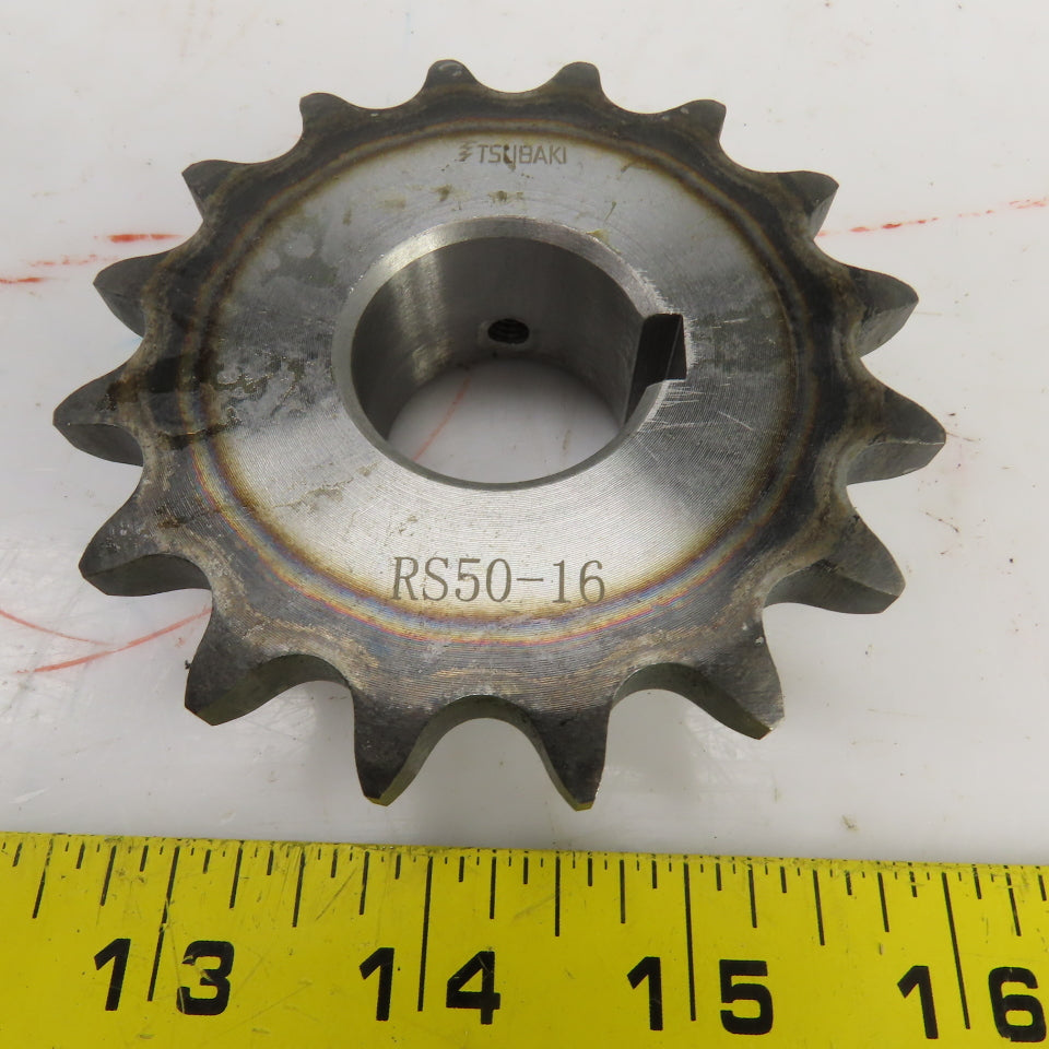 Tsubaki RS50-16 16 Tooth Roller Chain Sprocket For #50 Chain 	30mm Bore