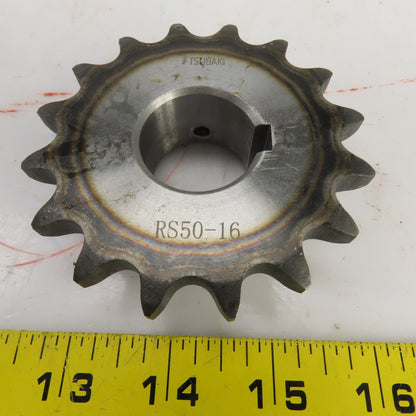 Tsubaki RS50-16 16 Tooth Roller Chain Sprocket For #50 Chain 	30mm Bore
