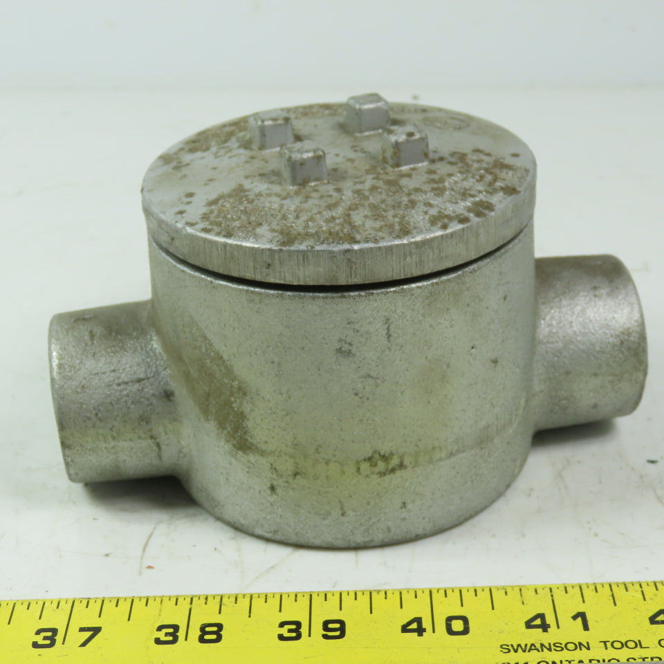 O-Z/GEDNEY GUJC-100 Feed Thru Conduit Outlet Box 1" W/Gasket & Cover Lot of 2