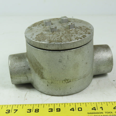 O-Z/GEDNEY GUJC-100 Feed Thru Conduit Outlet Box 1" W/Gasket & Cover Lot of 2