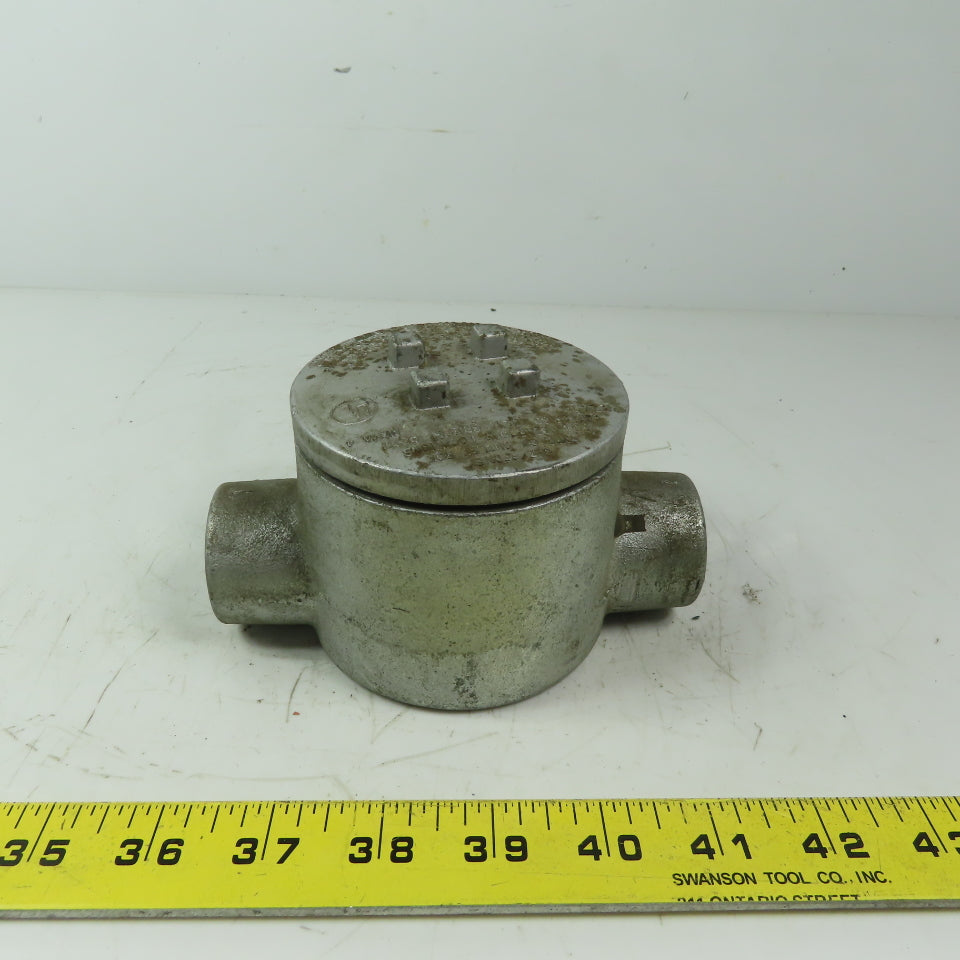 O-Z/GEDNEY GUJC-100 Feed Thru Conduit Outlet Box 1" W/Gasket & Cover Lot of 2