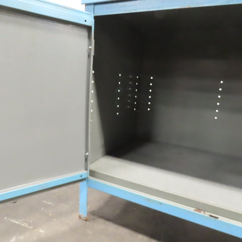 36" W x 23" D x 34" H 2 Door Steel Storage Shop Parts Cabinet W/1 Shelf