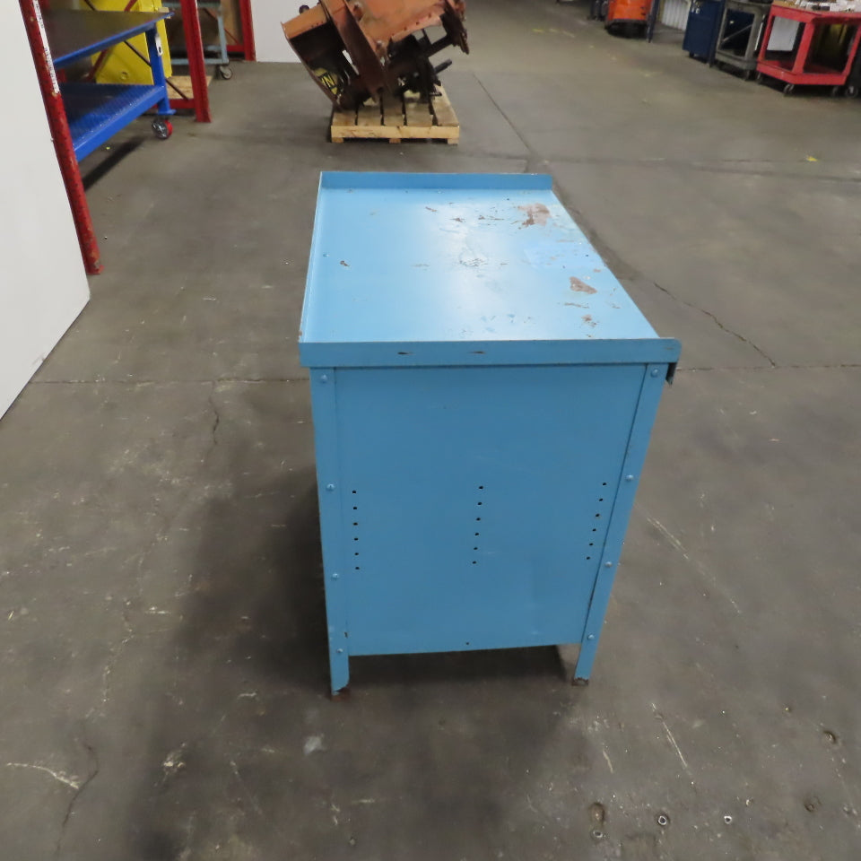 36" W x 23" D x 34" H 2 Door Steel Storage Shop Parts Cabinet W/1 Shelf