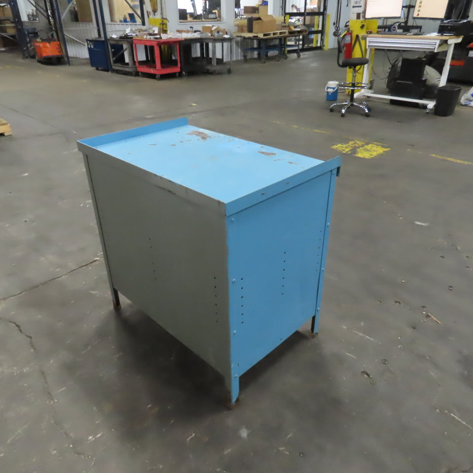36" W x 23" D x 34" H 2 Door Steel Storage Shop Parts Cabinet W/1 Shelf