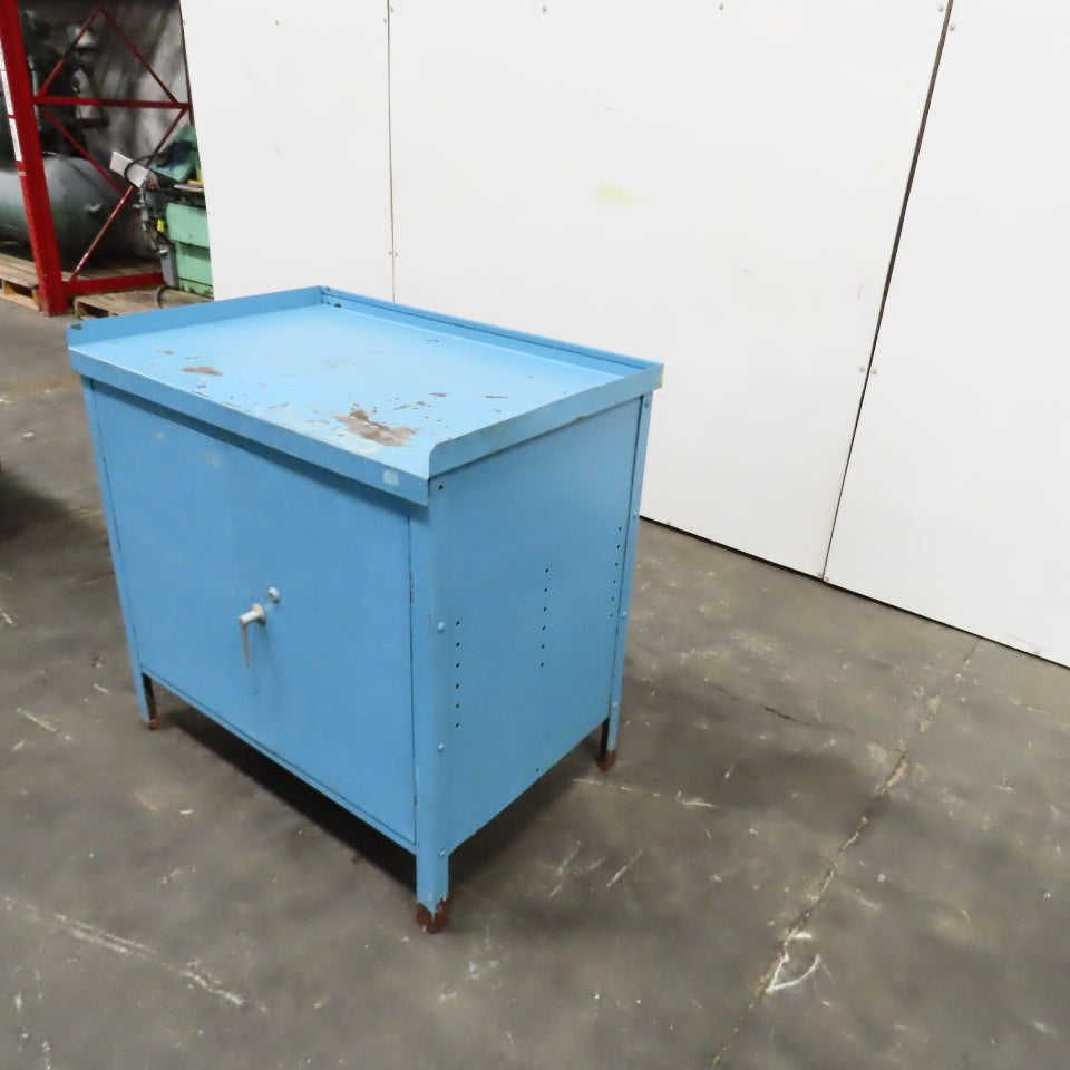 36" W x 23" D x 34" H 2 Door Steel Storage Shop Parts Cabinet W/1 Shelf