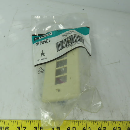 Panduit MFD4EI Classic Series 4 Position Horizontal Faceplate