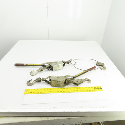 American Power Pull 2-Ton Cable Puller Ratchet Lot Of 2