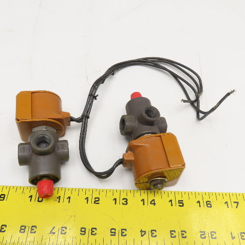 Sperry Vickers U131T03 1/4" 3 Port Solenoid Valve 24VDC Lot Of 2
