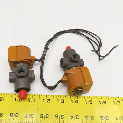 Sperry Vickers U131T03 1/4" 3 Port Solenoid Valve 24VDC Lot Of 2