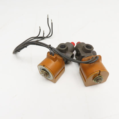 Sperry Vickers U131T03 1/4" 3 Port Solenoid Valve 24VDC Lot Of 2