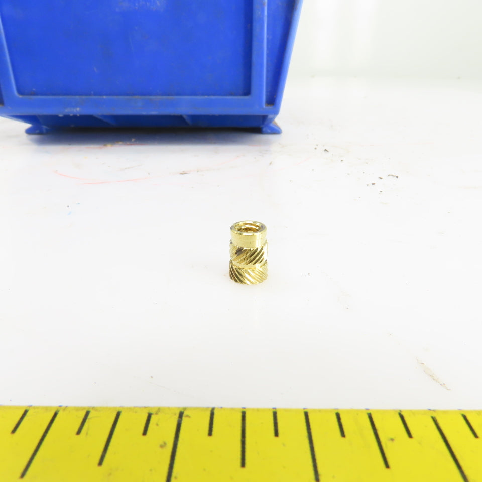 #10-24 Brass Threaded Heat Set Insert For Plastic 3D Printing 0.280" OD Lot/4000