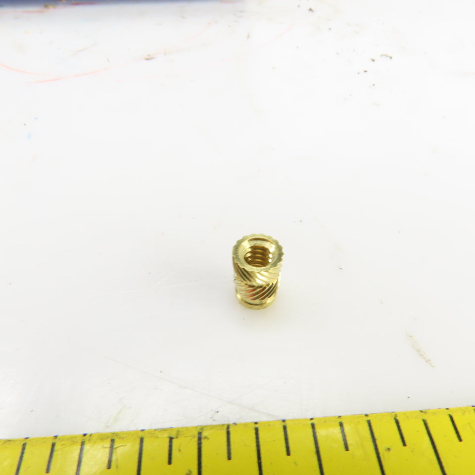 #10-24 Brass Threaded Heat Set Insert For Plastic 3D Printing 0.280" OD Lot/4000