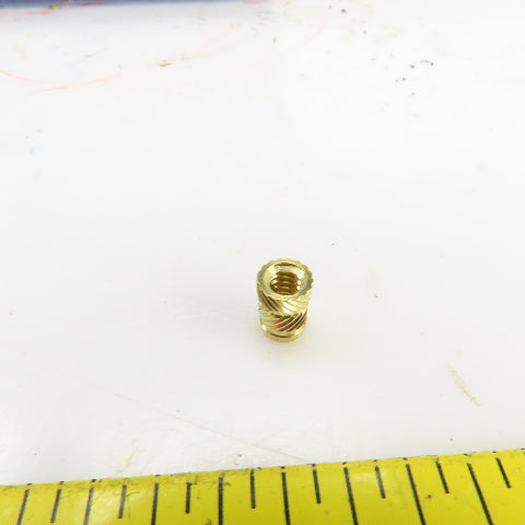 #10-24 Brass Threaded Heat Set Insert For Plastic 3D Printing 0.280" OD Lot/4000