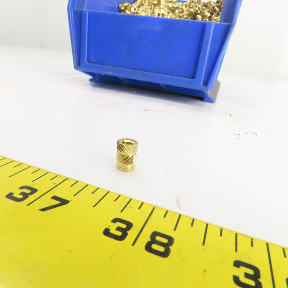 #10-24 Brass Threaded Heat Set Insert For Plastic 3D Printing 0.280" OD Lot/4000