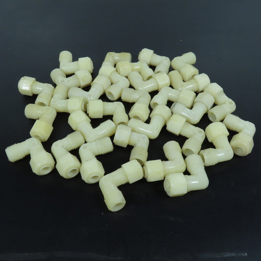 3/8" Tube x  3/8" NPT Nylon 90 Degree Elbow Adapter Compression Fitting Lot/30