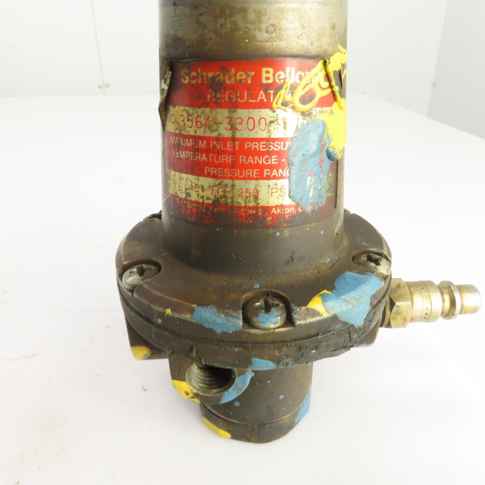 Schrader Bellows 3564-3300 5 To 250 PSI Pressure Regulator 3/8" NPT